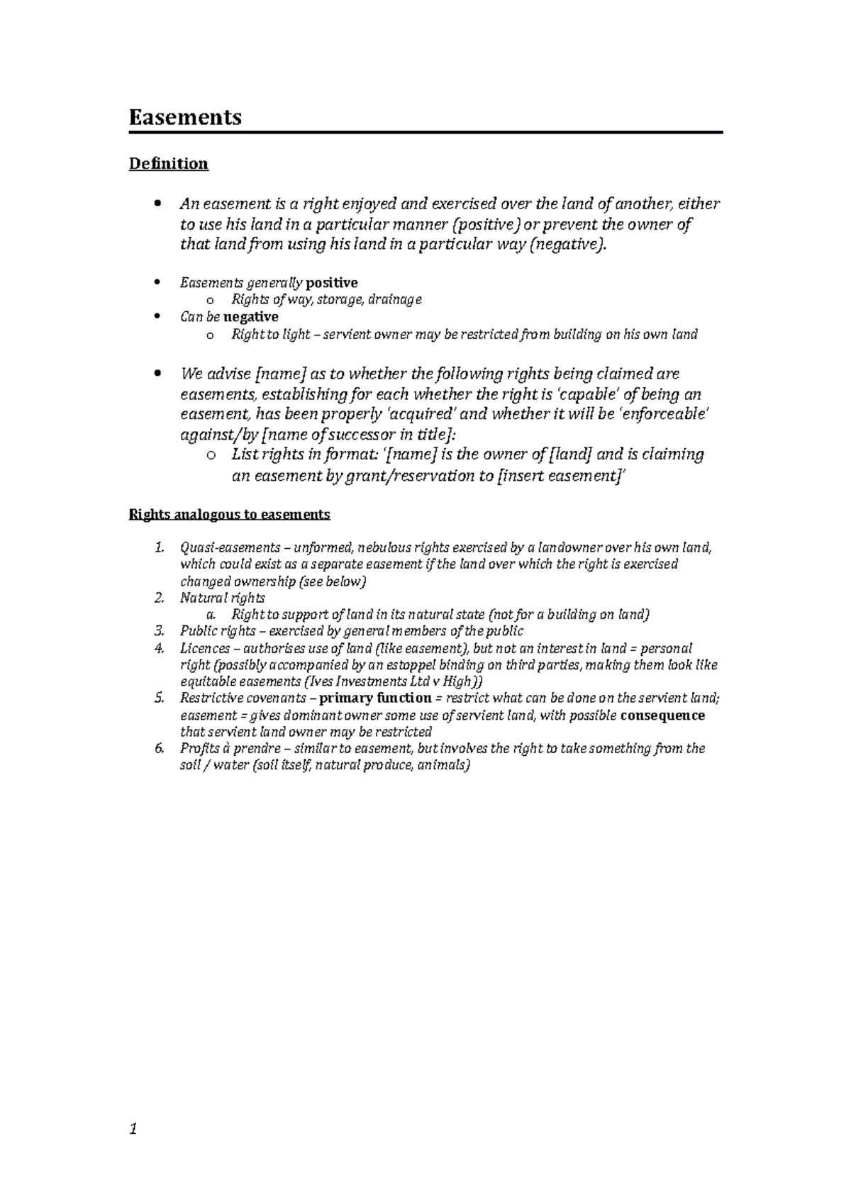 11-easements-land-law-easements-definition-an-easement-is-a-right