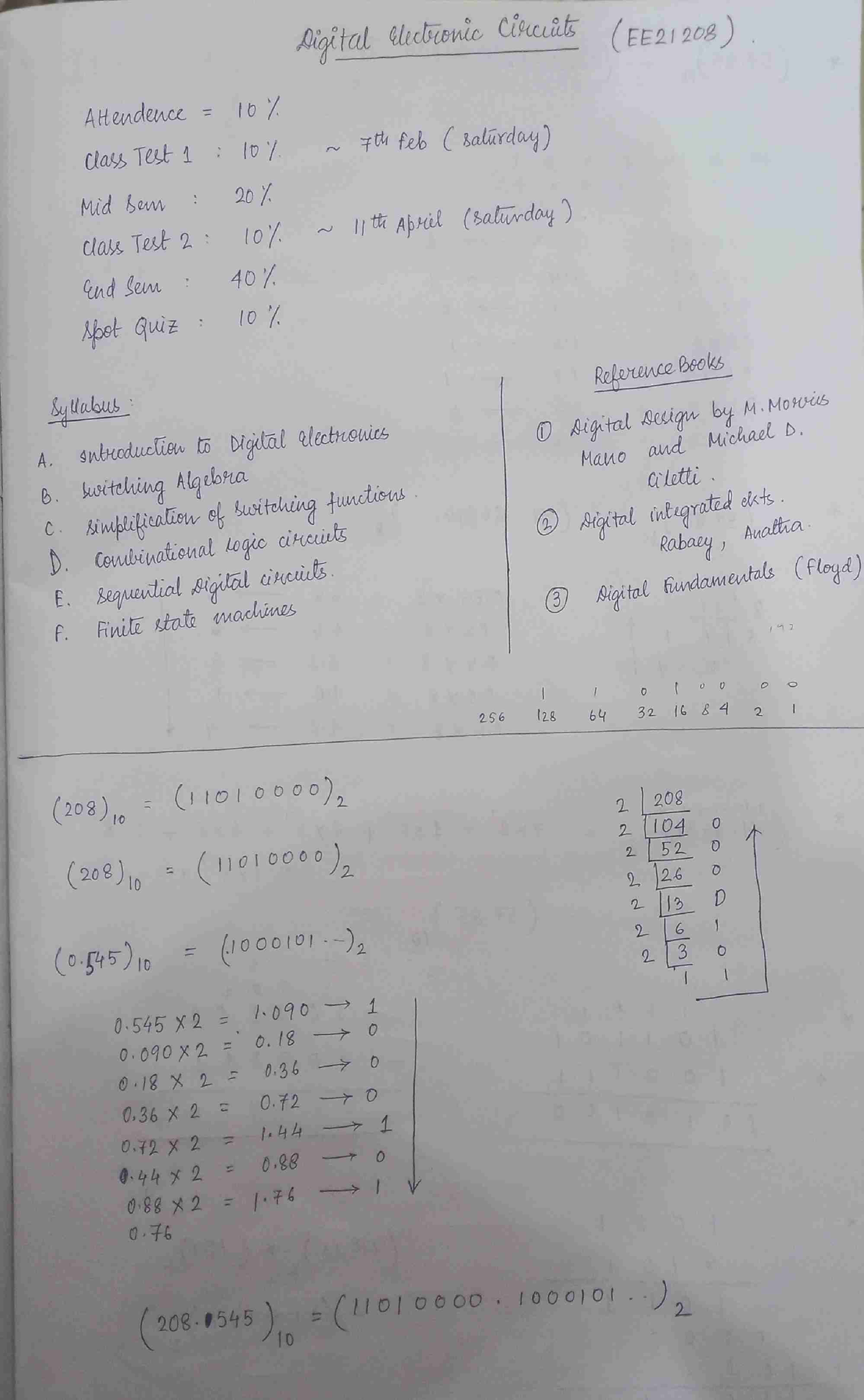 Digital Circuits - Good Notes - Digital Logic & Digital Circuit - Studocu