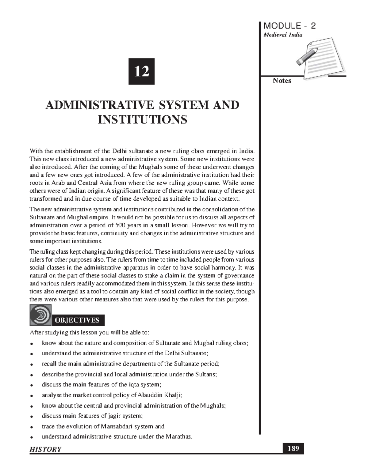 History Book indian historyL12 - MODULE - 2 Medieval India ...