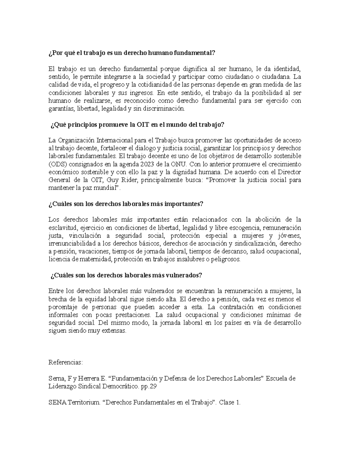 Por qué el trabajo es un derecho humano fundamental - La calidad de ...