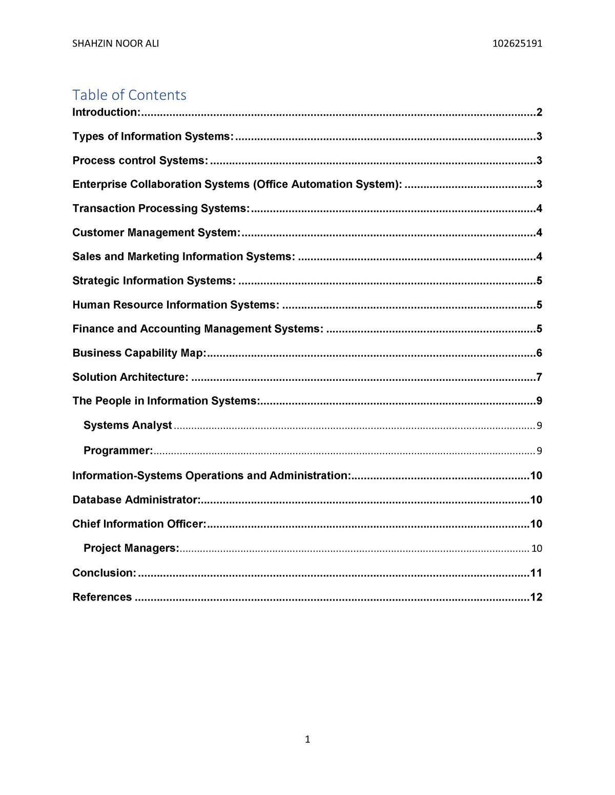 is-information-systems-table-of-contents-introduction-types-of