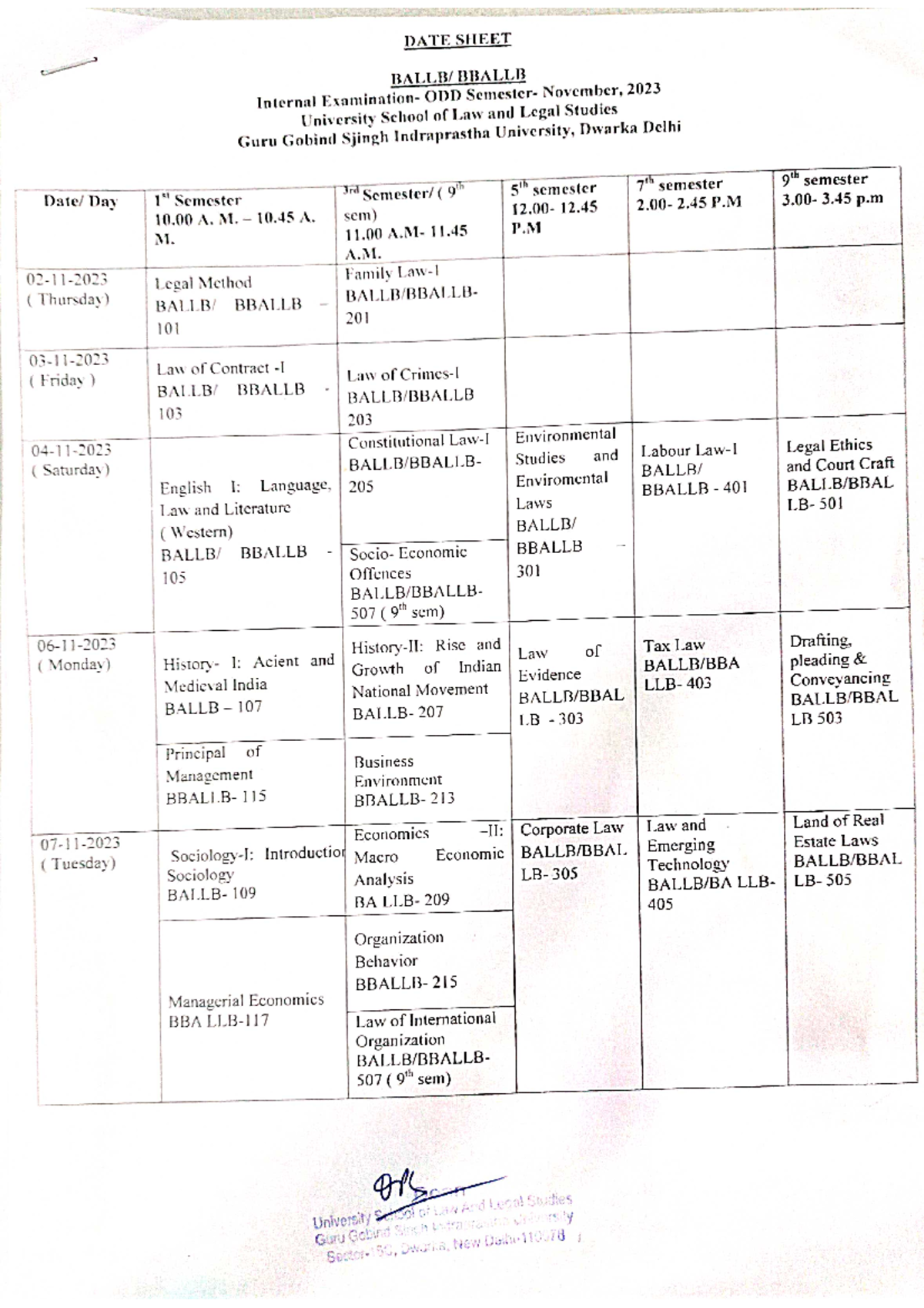 ba assignment date