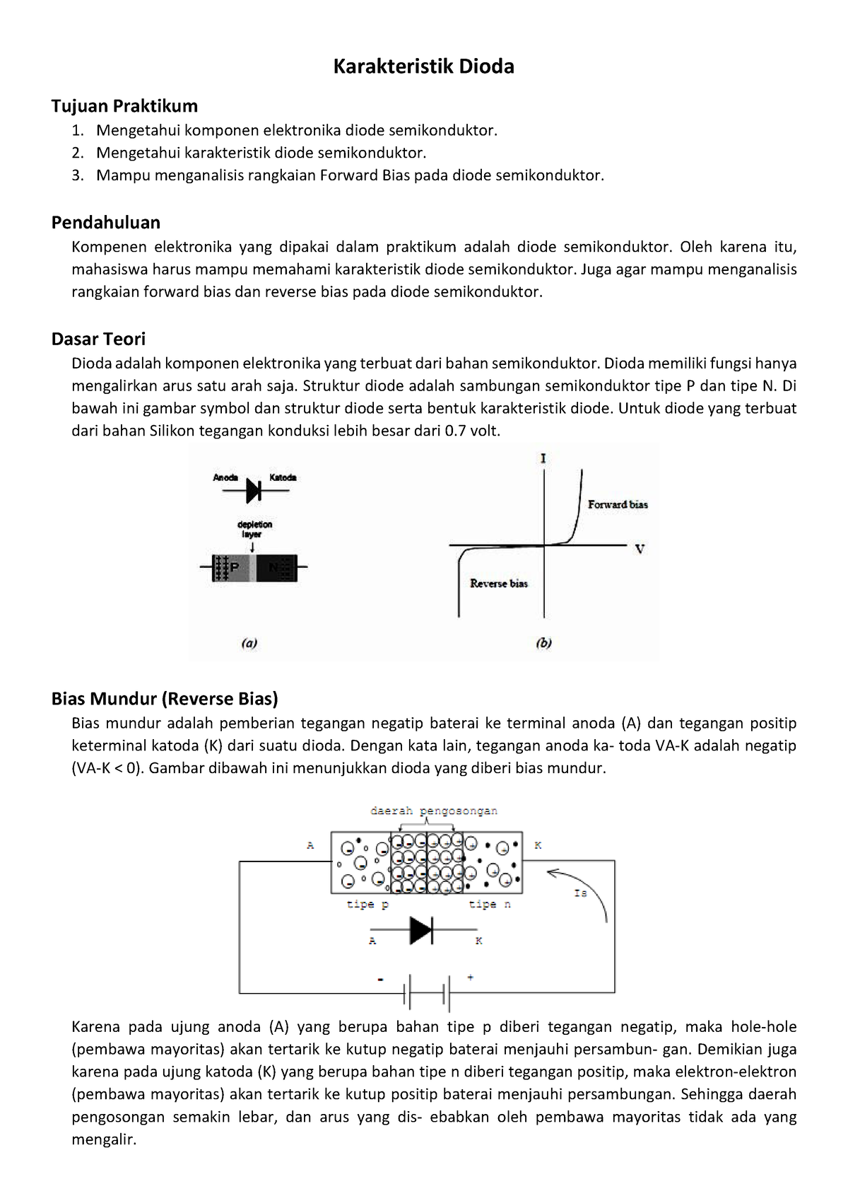 Karakteristik Dioda Laporan Praktikum Elektronika Fisika Dasar My Xxx Hot Girl 6949