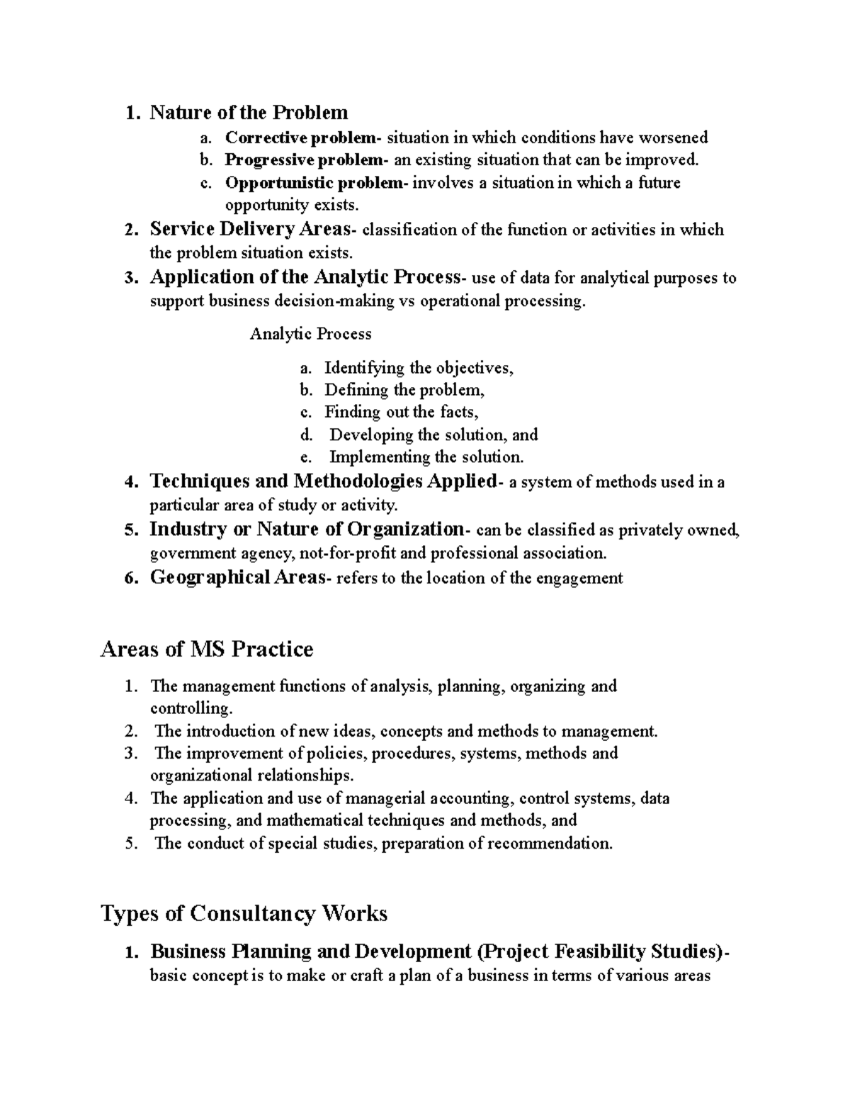 Strat Ana By Group MAS 1 - Lecture notes 1 - 1. Nature of the Problem a ...
