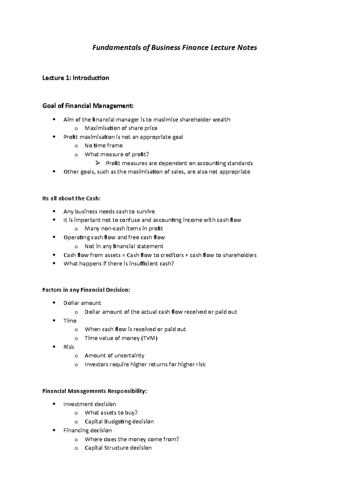 fundamentals-of-business-finance-lecture-notes-how-long-should