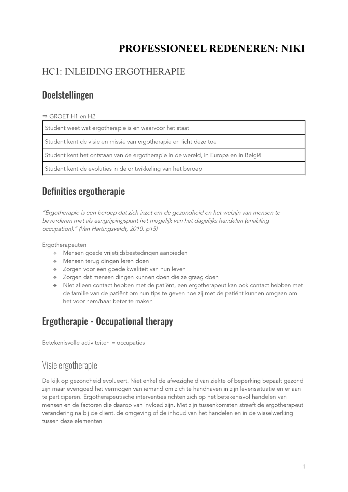 Volledige Samenvatting PR1 Semester 1 - Professioneel Redeneren 1 - AP ...