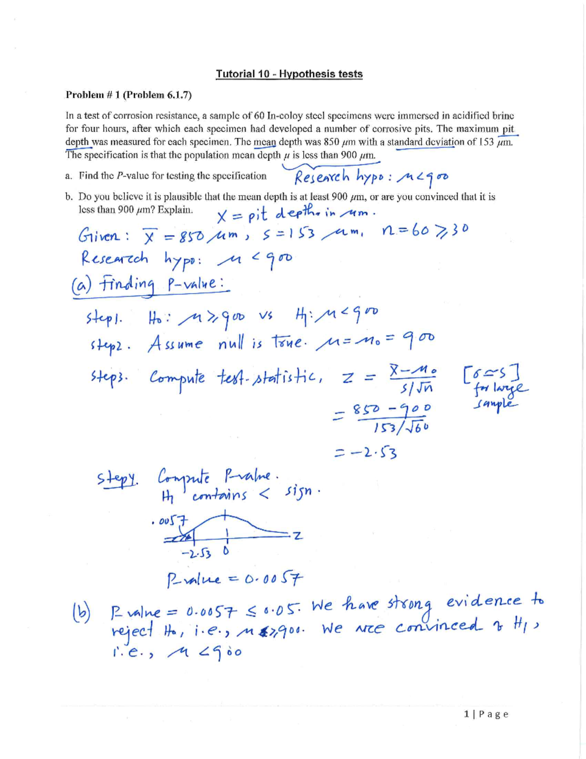 Tutorial 10 Problem and Solutions - 319 - Studocu
