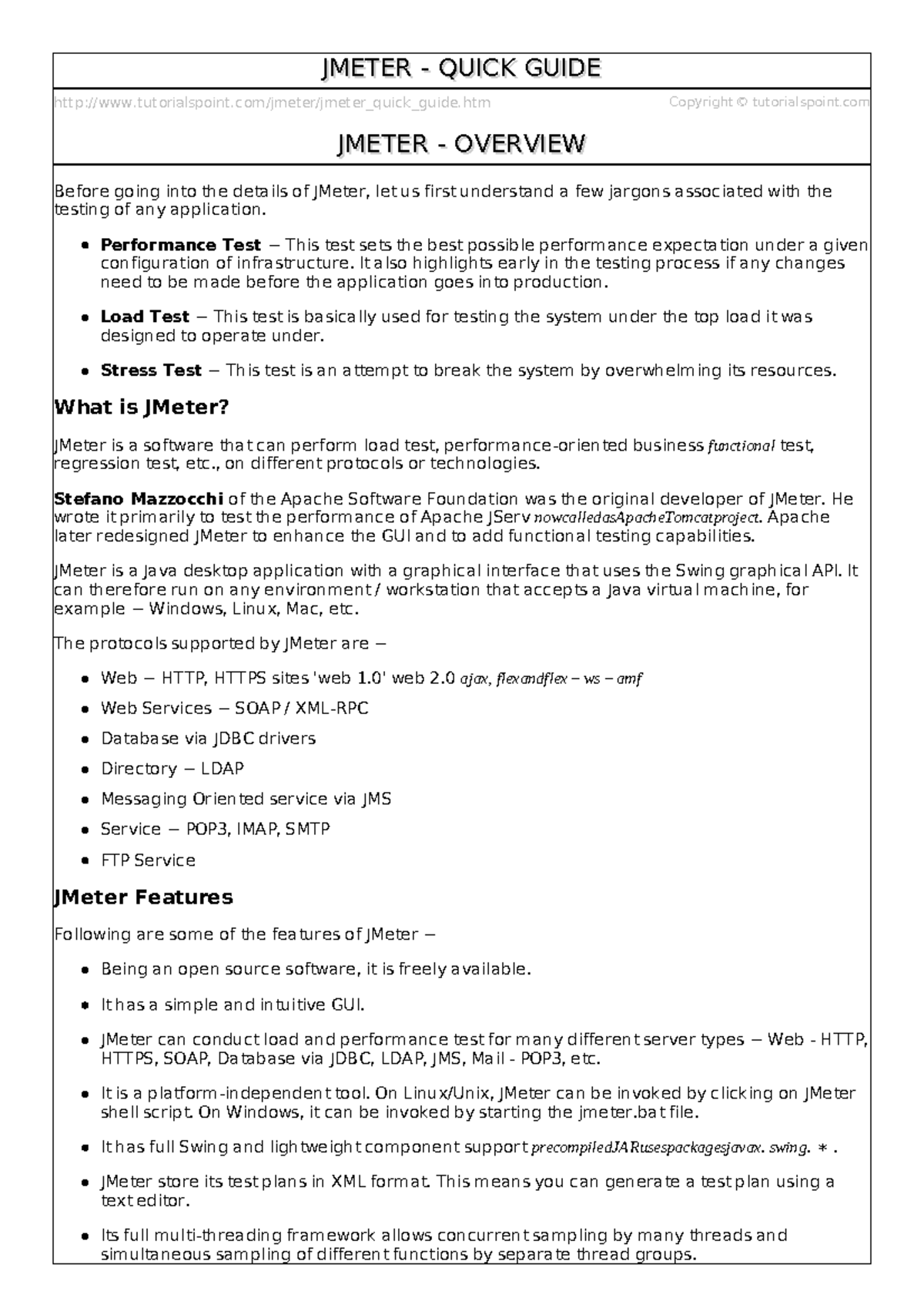 JMeter Guide - Helps to prepare for interview - tutorialspoint/jmeter ...