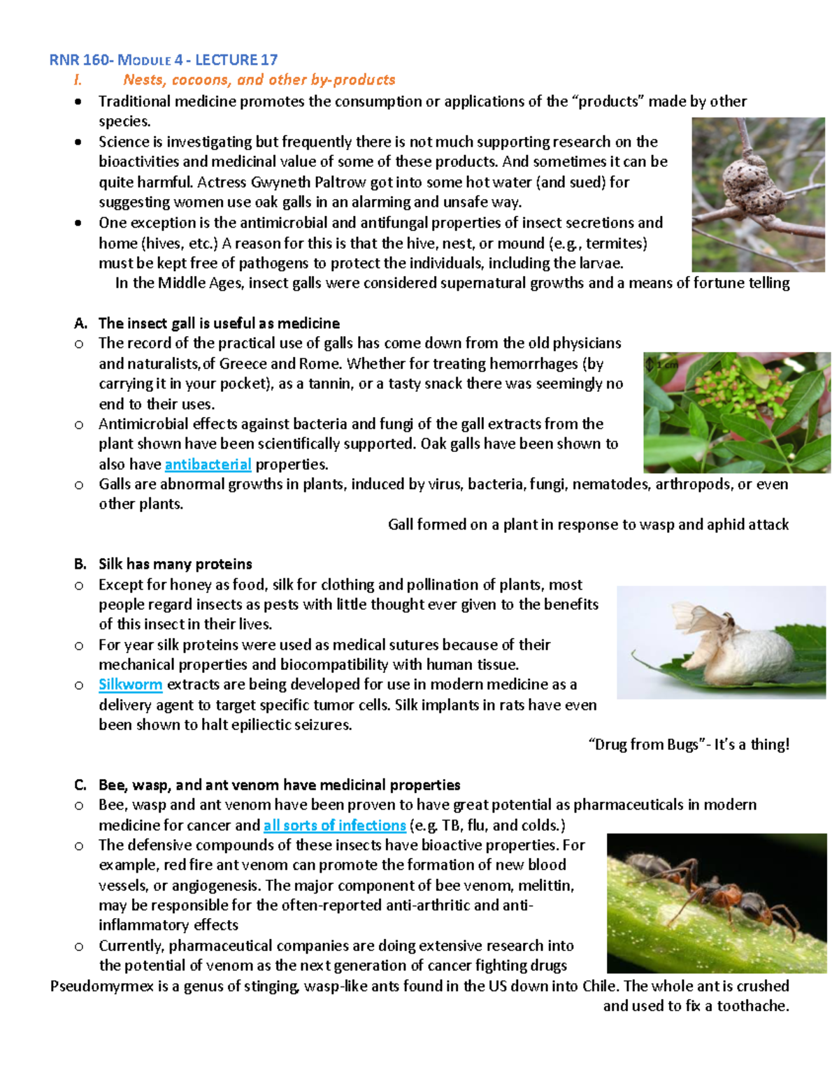 RNR 160- Module 4 - Lecture 17 - I. Nests, cocoons, and other by ...