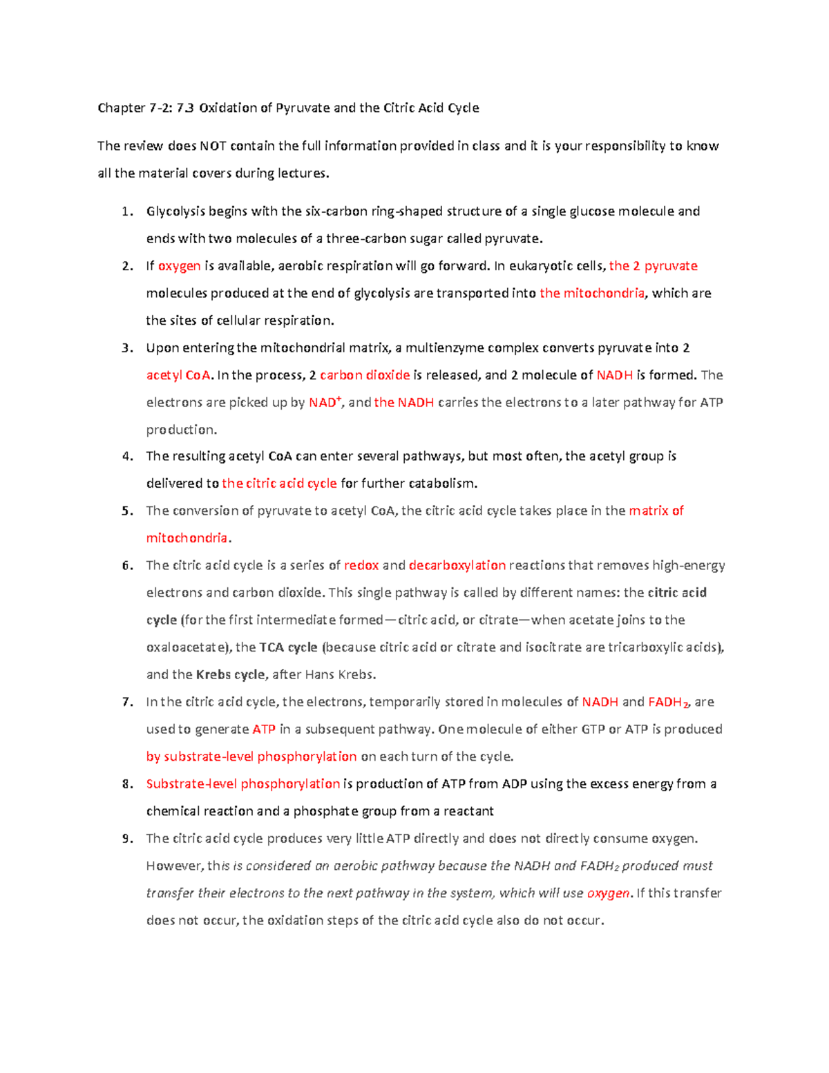 KEY+Chapter+7-2 - Dr. Kim’s class - Chapter 7-2: 7 Oxidation of ...