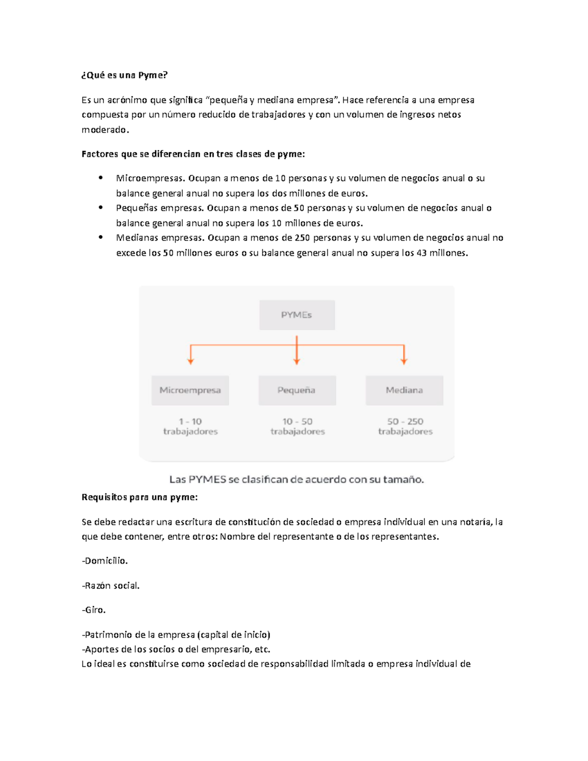 Info de pymes - ¿Qué es una Pyme? Es un acrónimo que signiica “pequeña ...