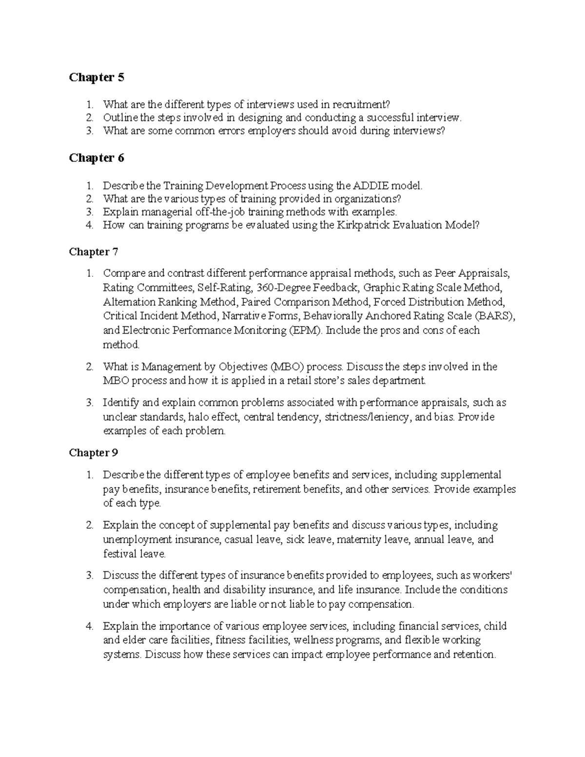 Chapter 5 6 7 9 broad question suggestions(1) - Chapter 5 What are the ...