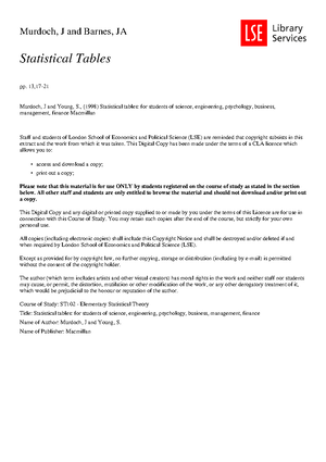 ST102 Exercise 1 - ST102/ST109 Exercise 1 Practicalities: Each week you ...