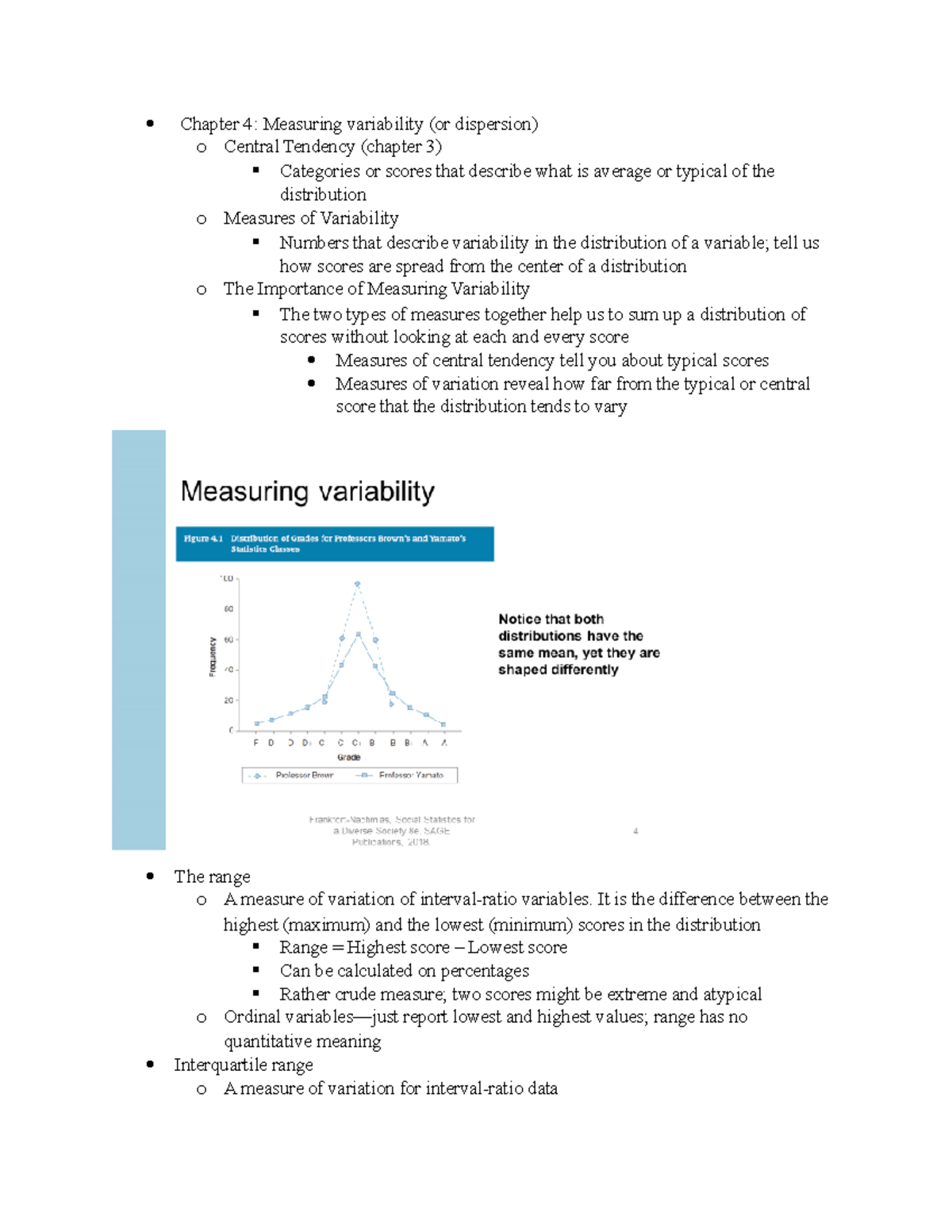 Stats Chap 4 Measuring variability Chapter 4 Measuring variability
