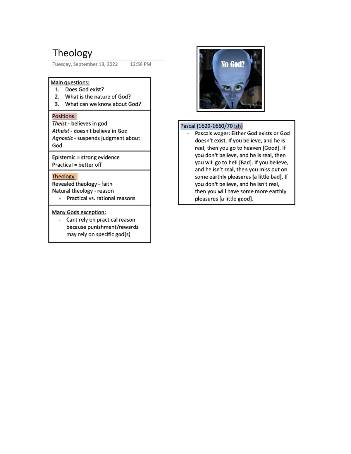 Theology 1 - Gregory Janssen - PHIL 101 - Studocu
