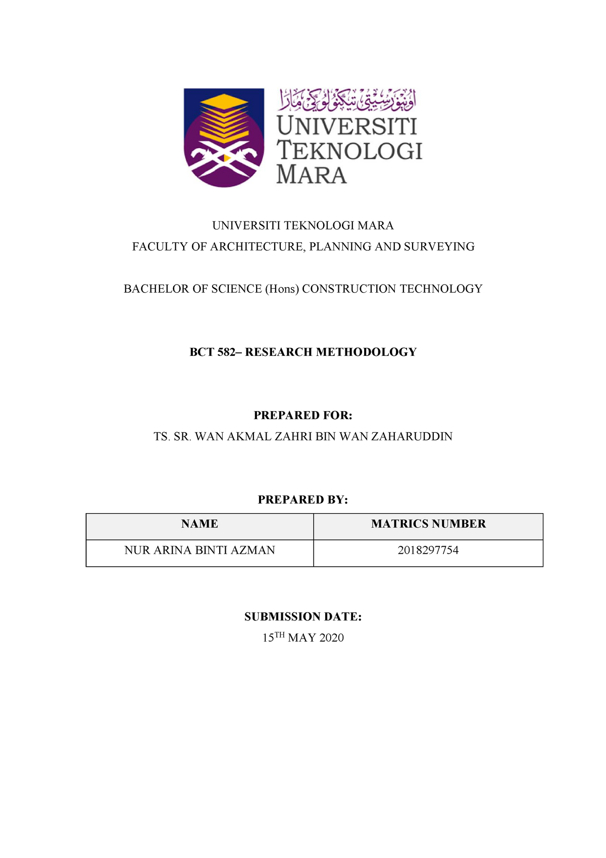 Plastic shrinkage cracking - UNIVERSITI TEKNOLOGI MARA FACULTY OF ...