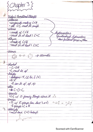 Organic Chemistry Overview of all Reactions - CHM 531 - Studocu