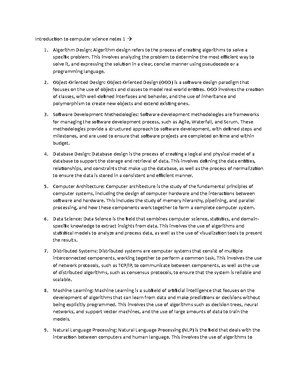 Computer Science Notes 1 - Distributed Systems: Computer scientists ...