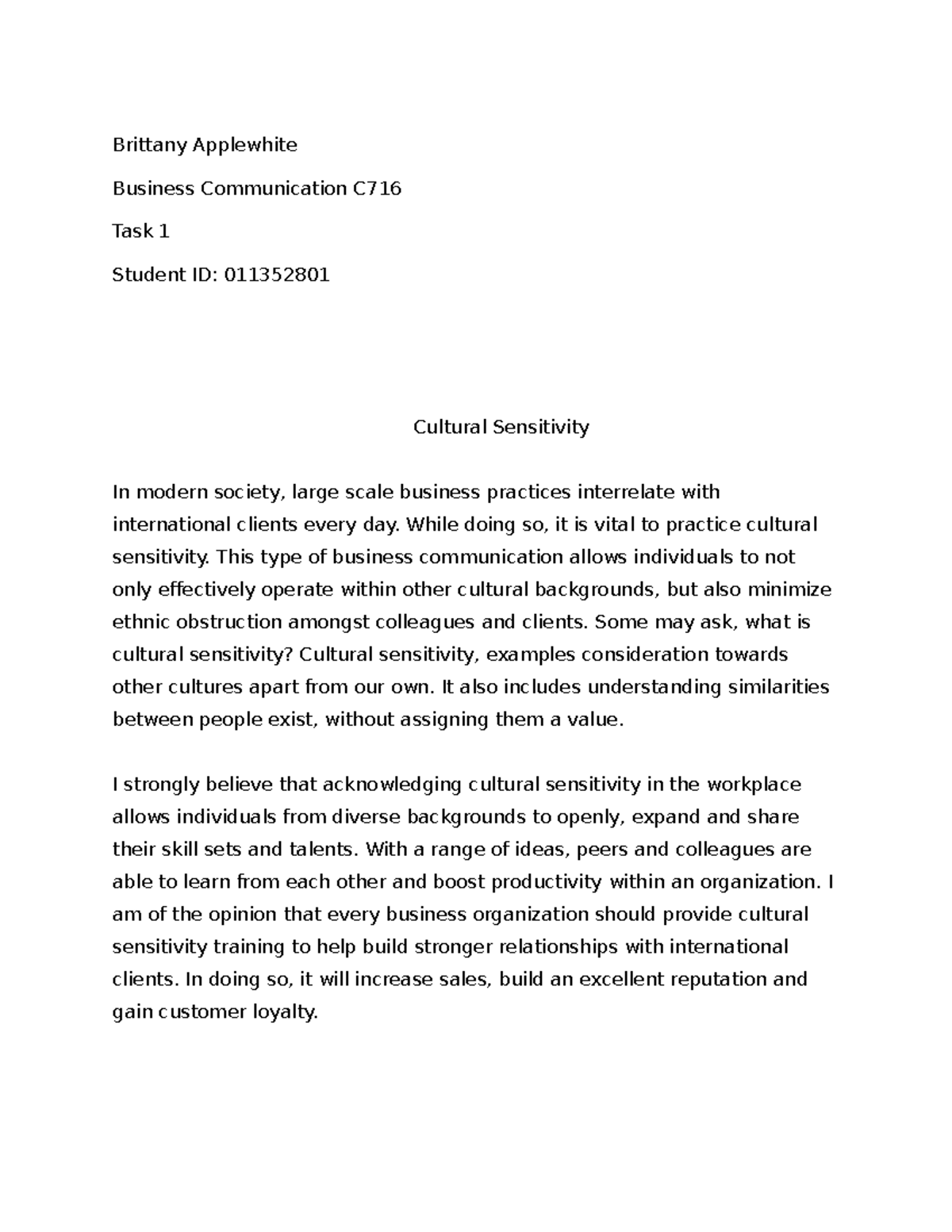 Document - C716 - Brittany Applewhite Business Communication C Task 1 ...