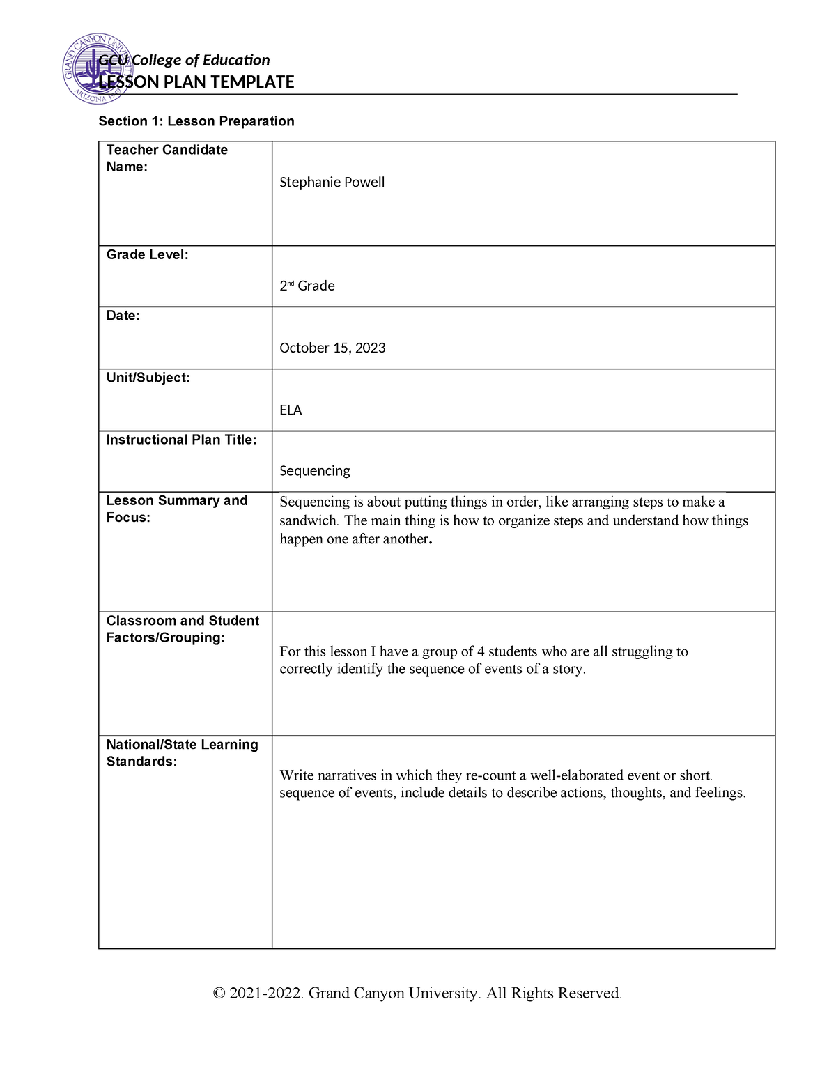 Coe-lesson-plan-template - LESSON PLAN TEMPLATE Section 1: Lesson ...