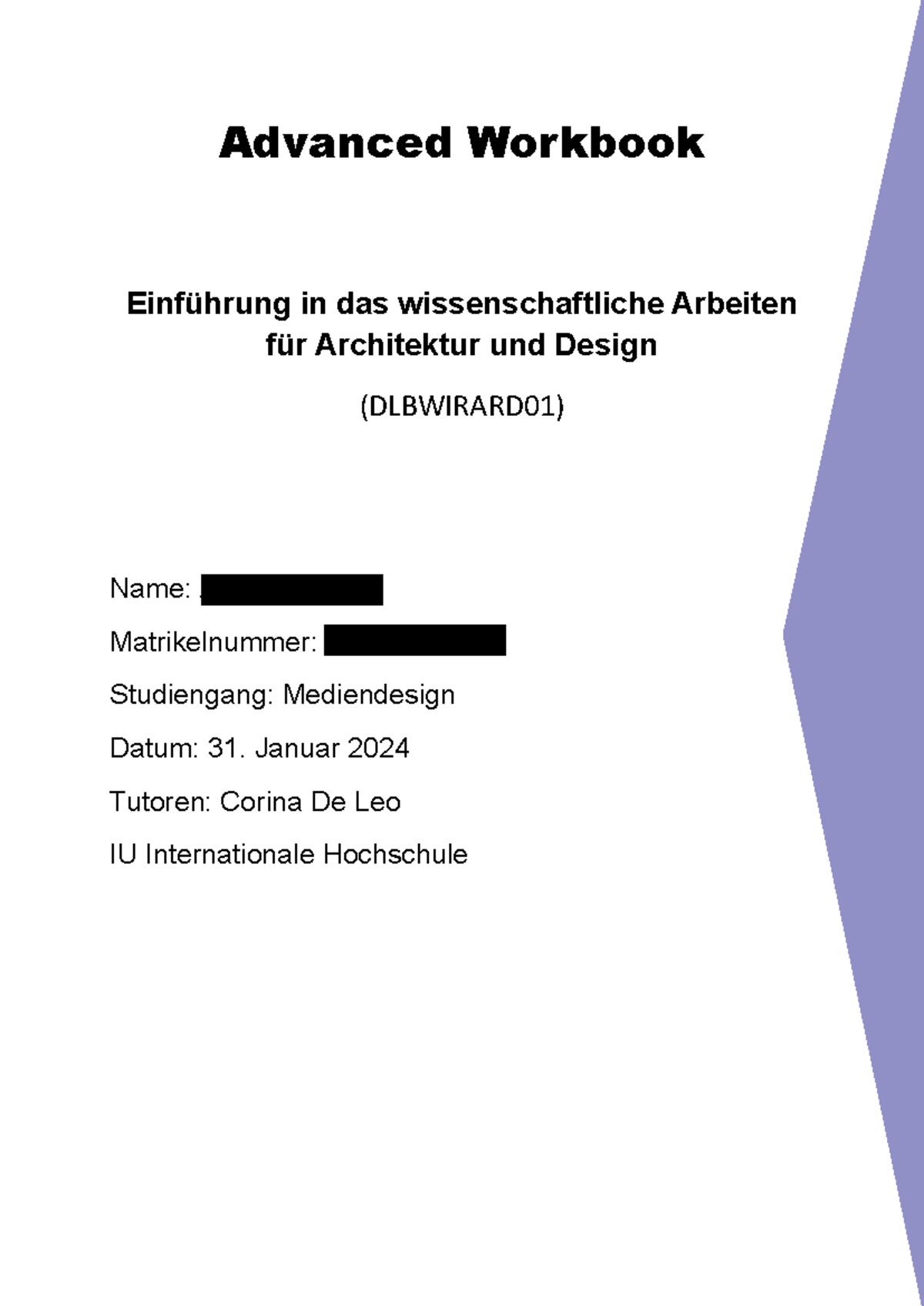 Advanced Workbook Wissenschaftliches Arbeiten - Advanced Workbook ...