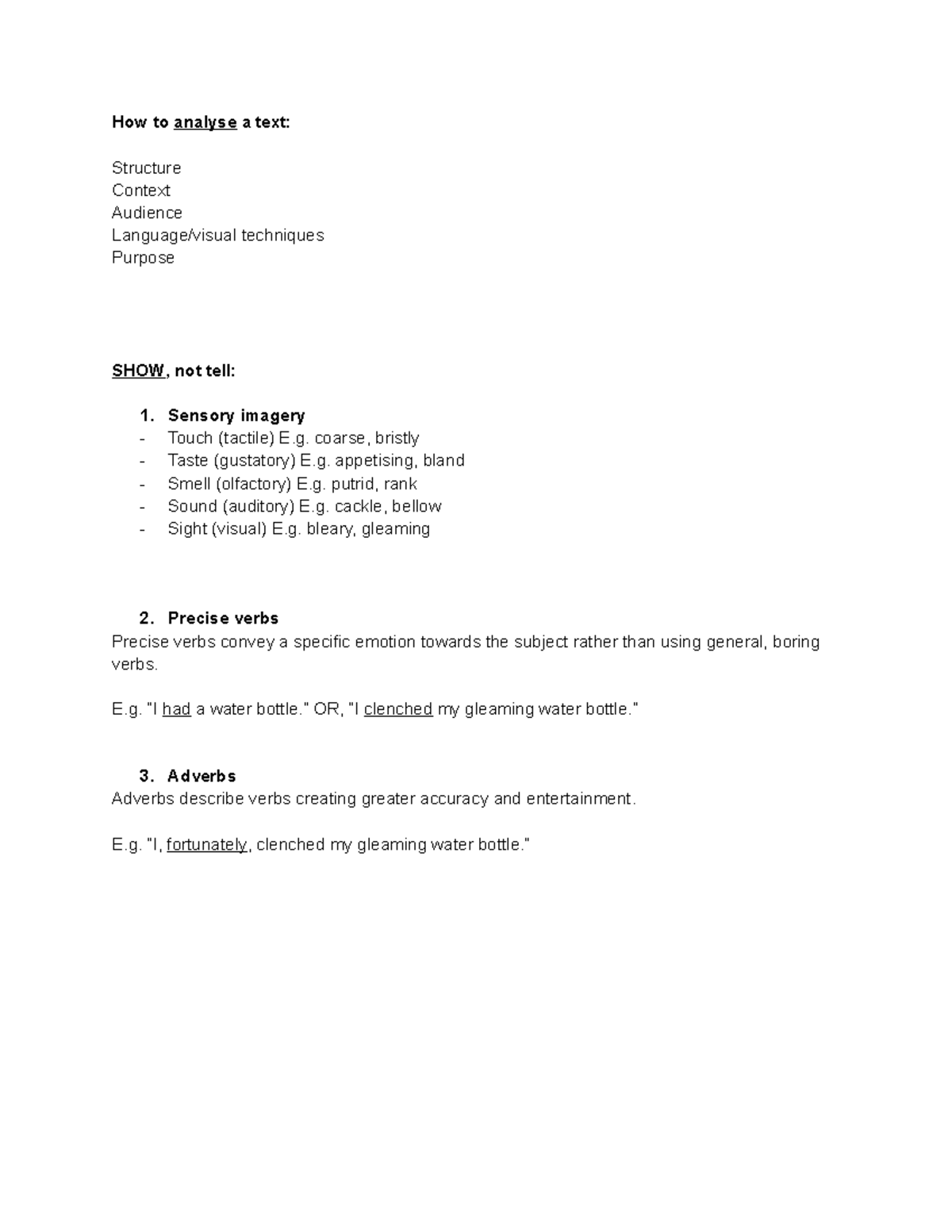 Tutoring notes - I studied this year for my Assessment coming up so I ...