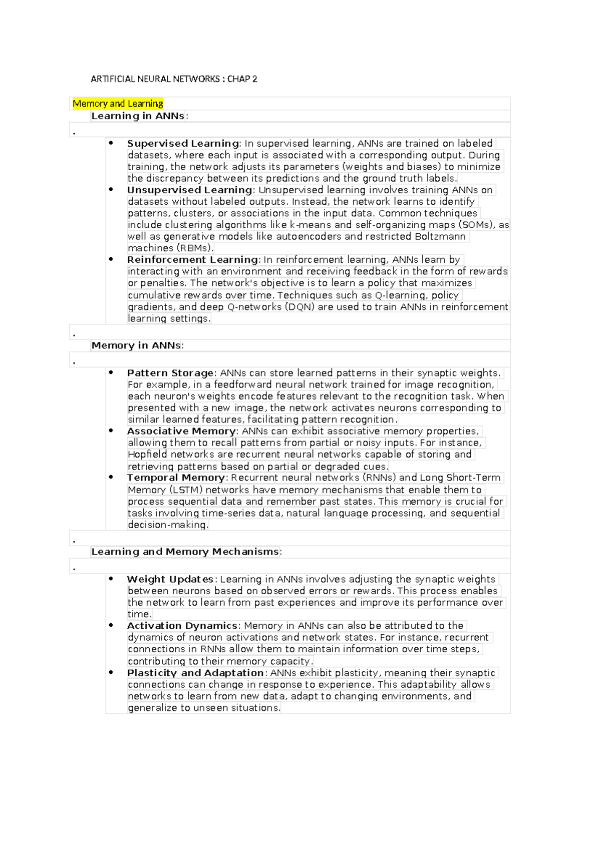 Artificial Neural Networks chap2 - ARTIFICIAL NEURAL NETWORKS : CHAP 2 ...