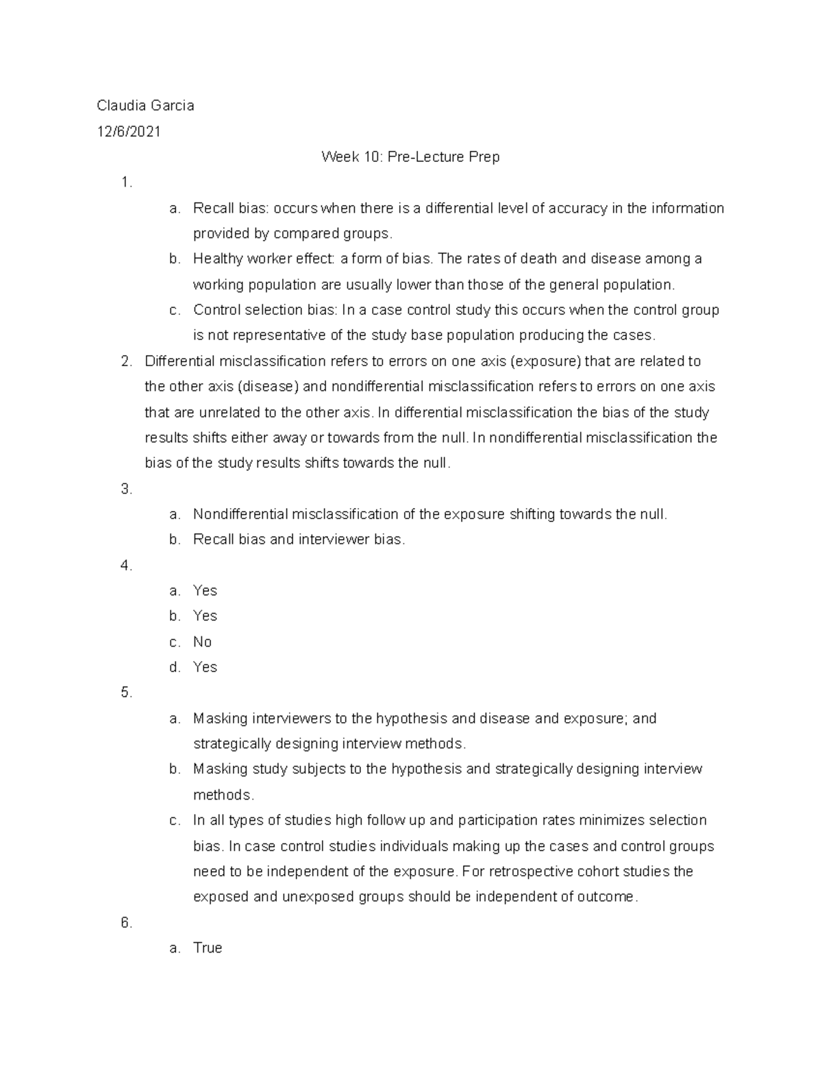 SPH 107 Module 10 - Google Docs - Claudia Garcia 12/6/ Week 10: Pre ...