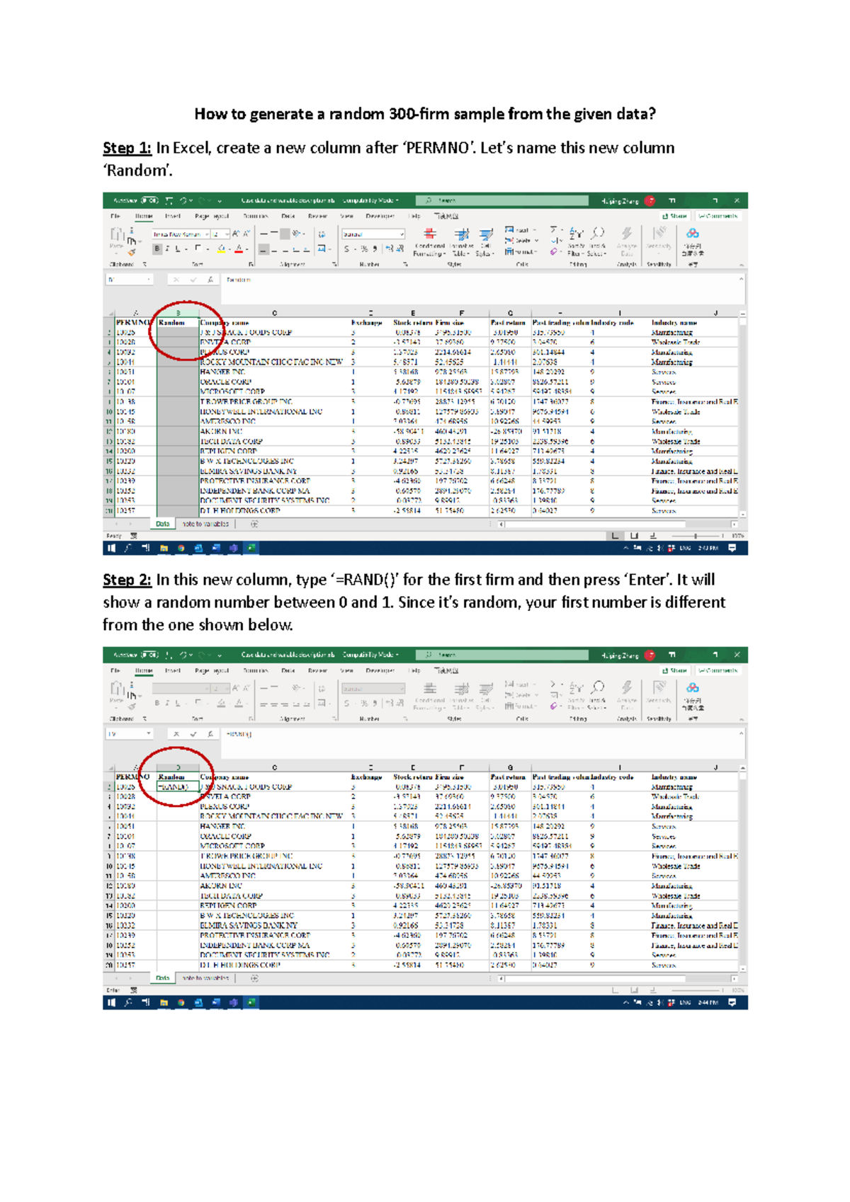 How to generate a random sample of 300 observations from a larger data ...