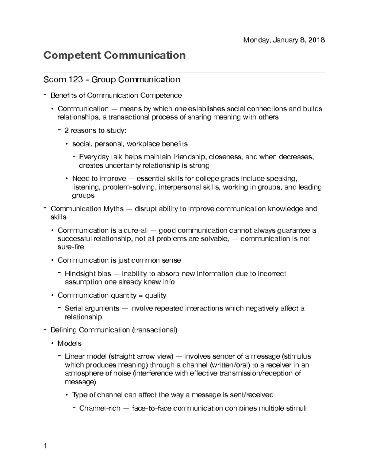 competent communication - Competent Communication Scom 123 - Group ...