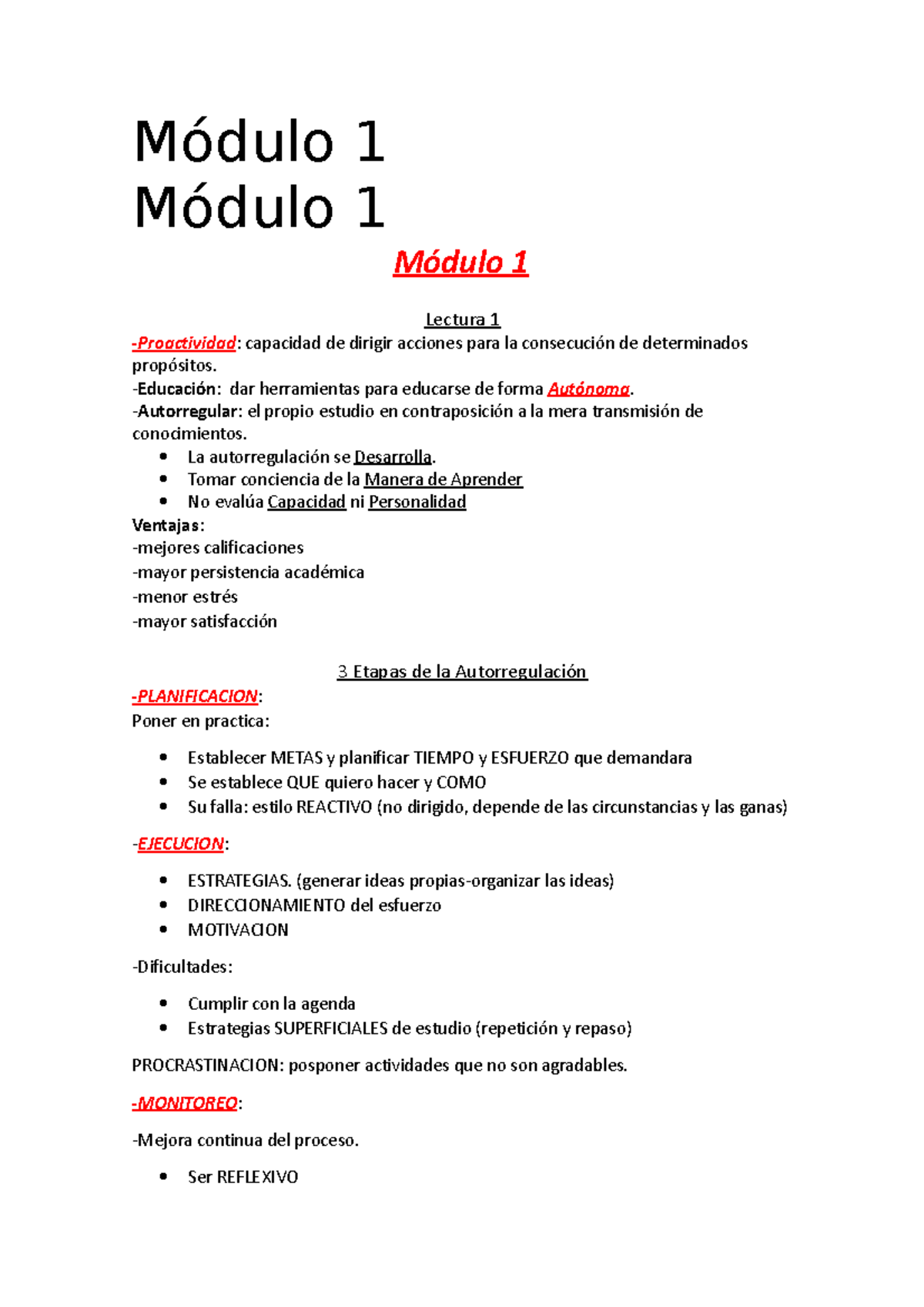 Resumen Aprender - .......... - Módulo 1 Módulo 1 Módulo 1 Lectura 1 ...