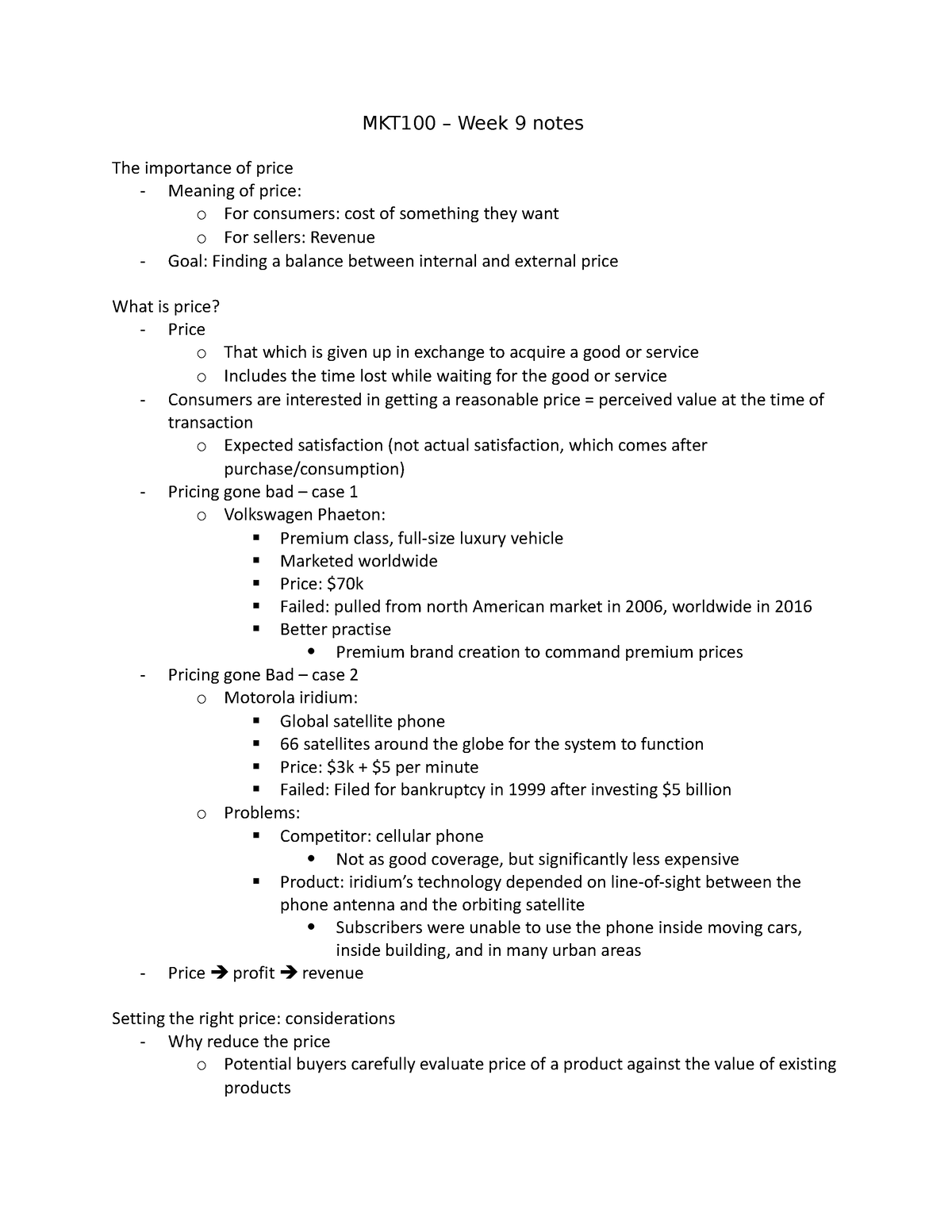 mkt100-week-9-mkt100-week-9-notes-the-importance-of-price-meaning