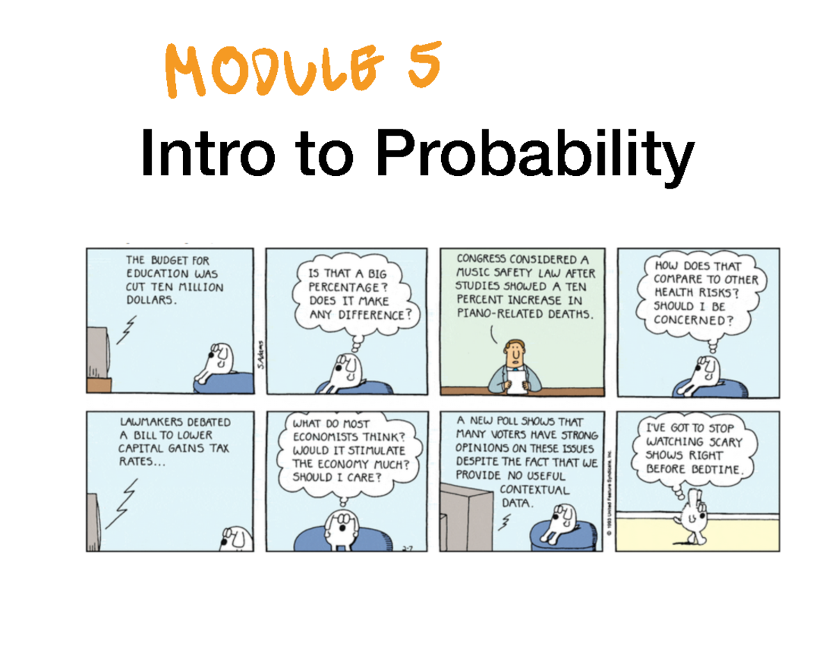 STAT 2 : Module 5: Intro into Probability - Intro to Probability Why ...