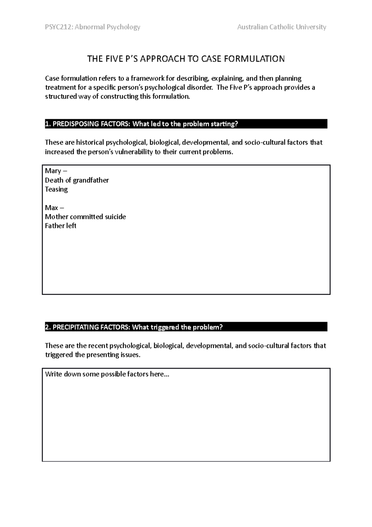 5-ps-formulation-handout-psyc212-abnormal-psychology-australian