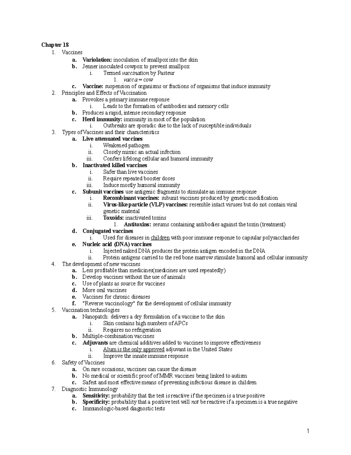 NRSG 205 - Microbiology Week 10 - Chapter 18 Vaccines a. Variolation ...