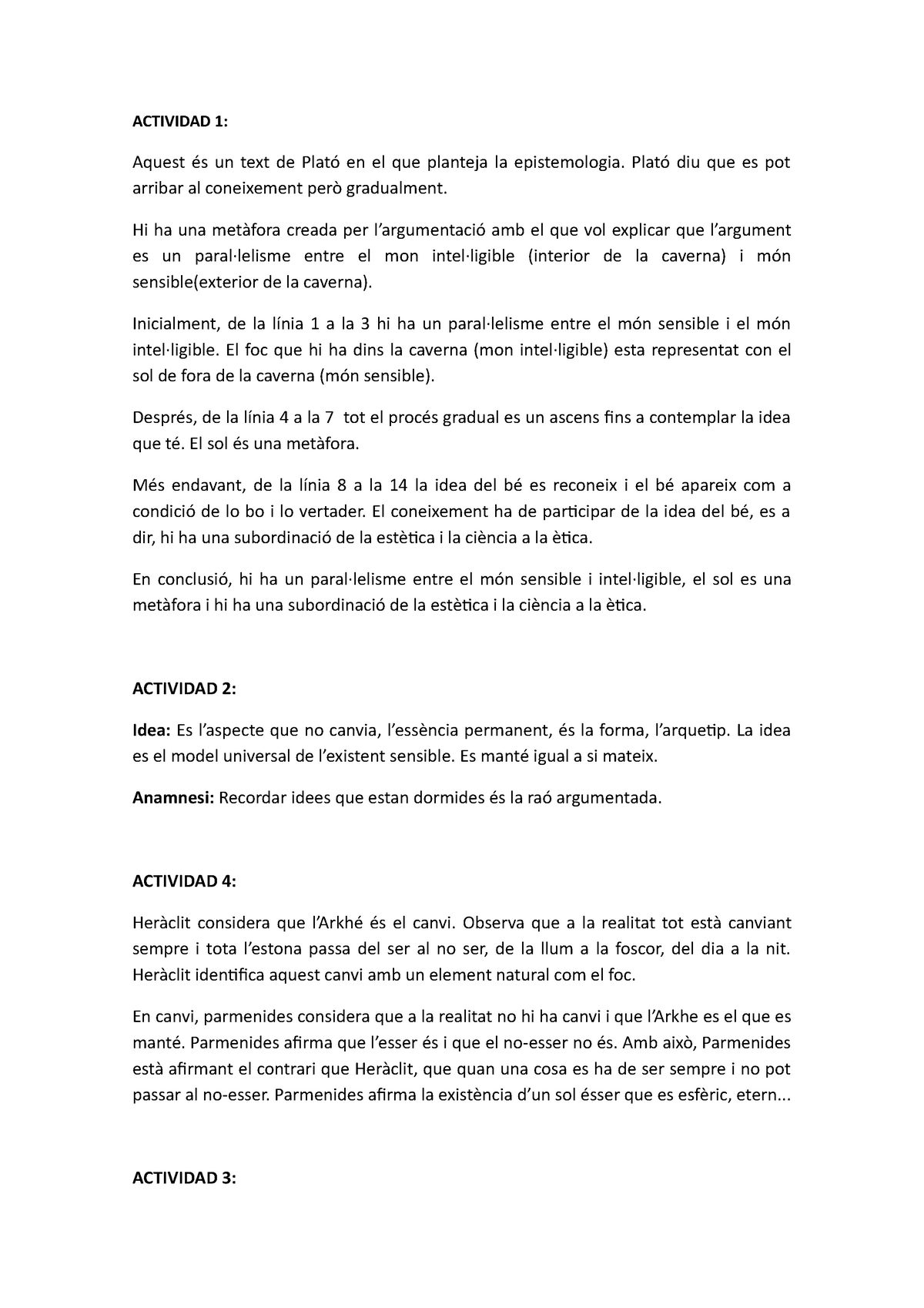 Examen historia de la filosofía segundo de bachillerato. Preparación ...