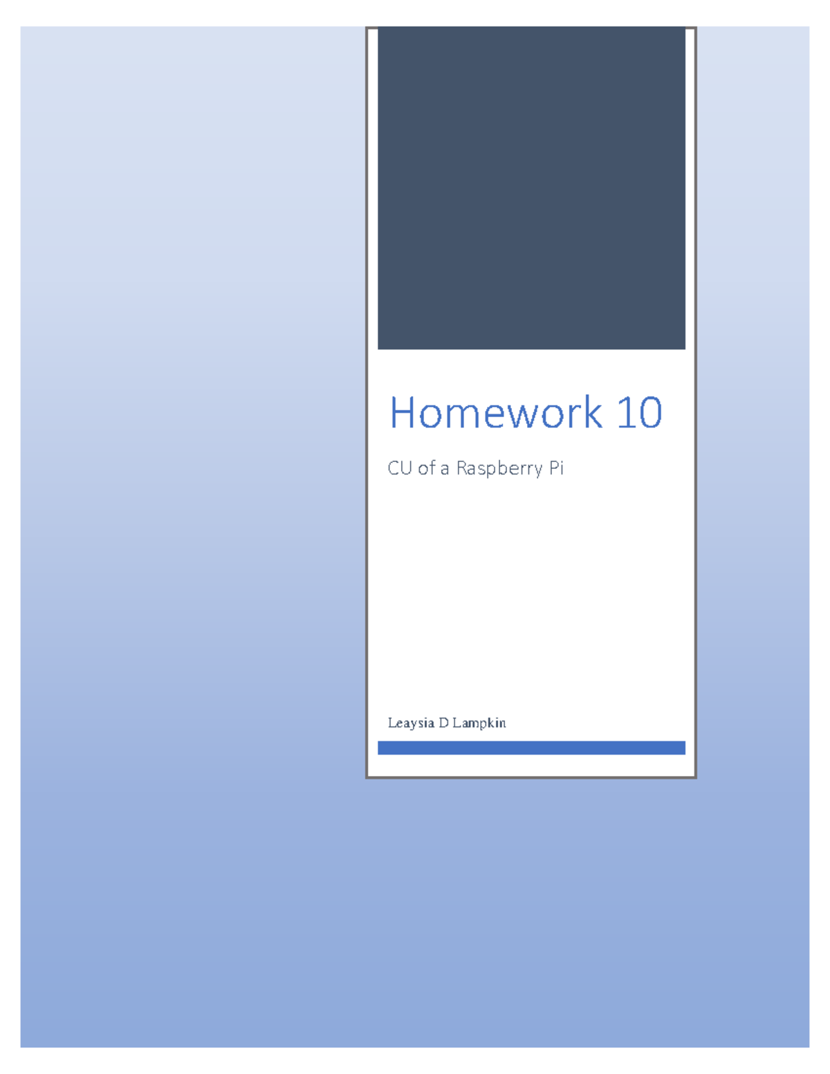 HW 10 - This document is for ELEN 4387 - Microcomputers 2 taught by ...