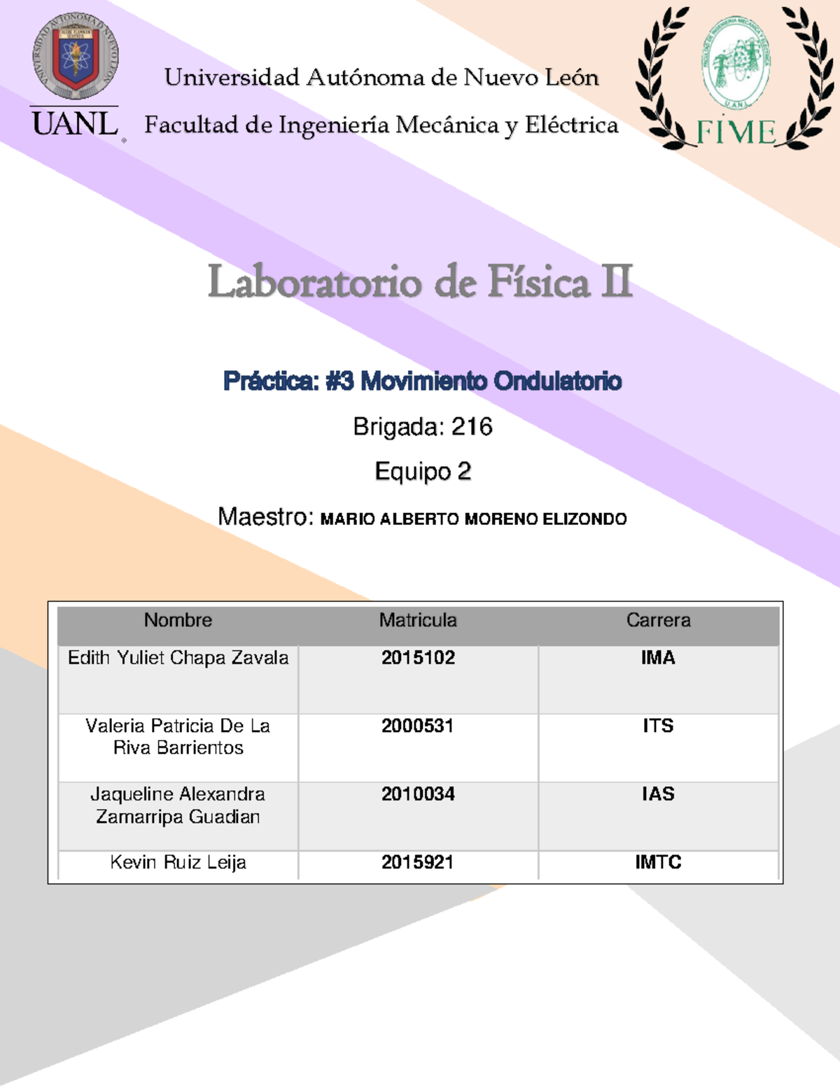 Lab Fisica II P3 - Practica 3 de lab de física 2 - Universidad AutÛnoma ...