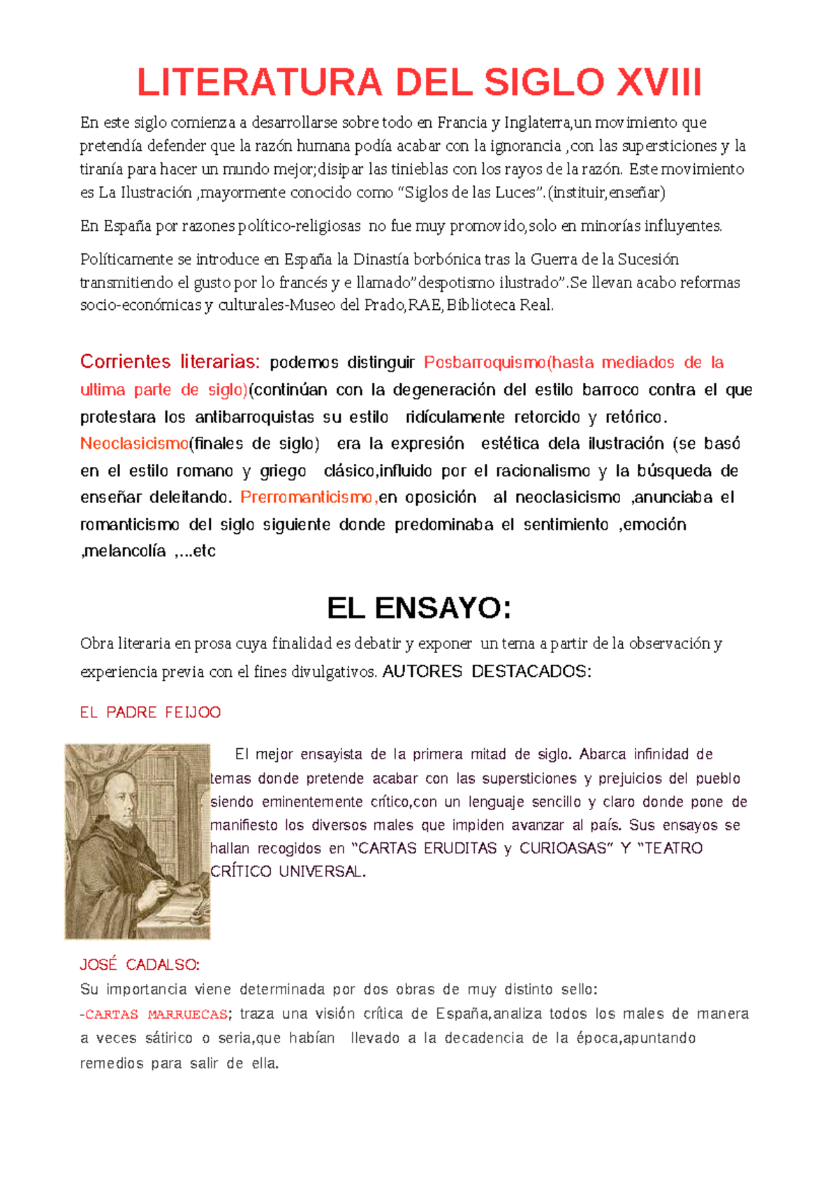 Literatura Del Siglo XVII-III - LITERATURA DEL SIGLO XVIII En Este ...