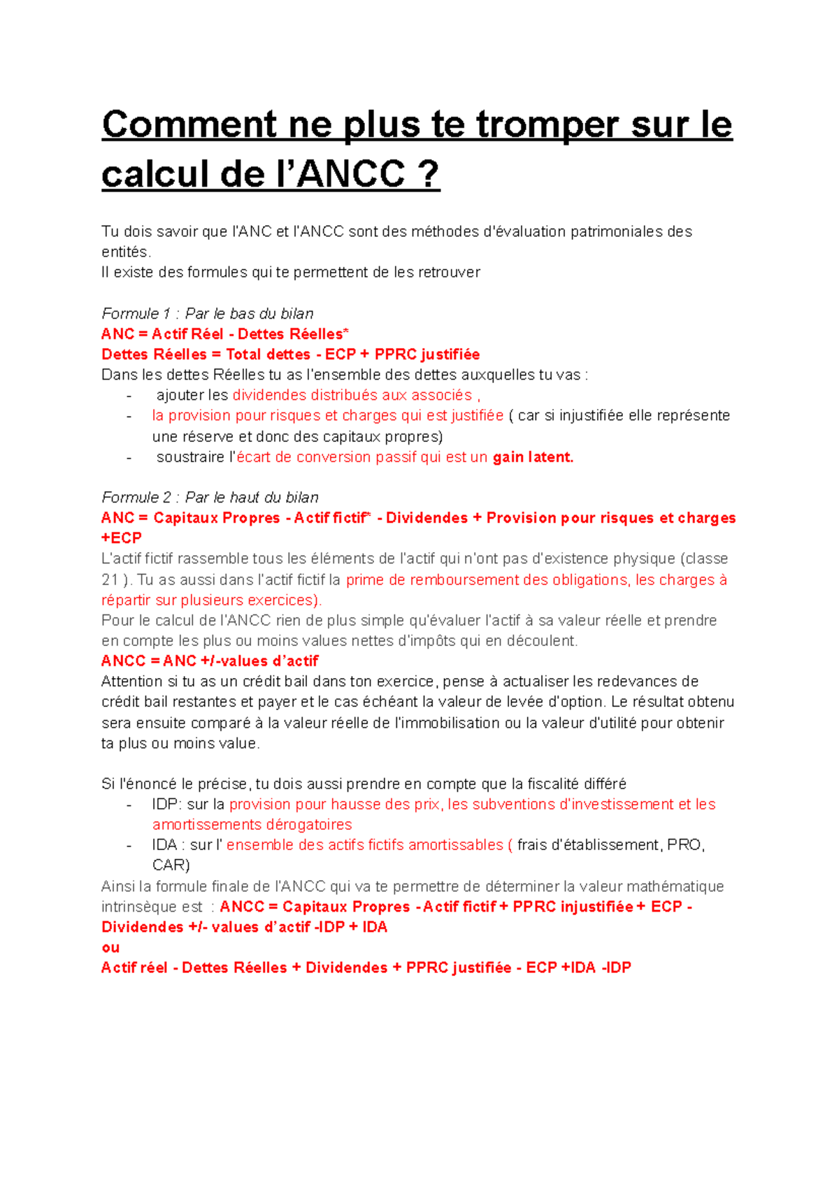 Comment ne plus te tromper sur le calcul de l’ANCC - Comment ne plus te ...