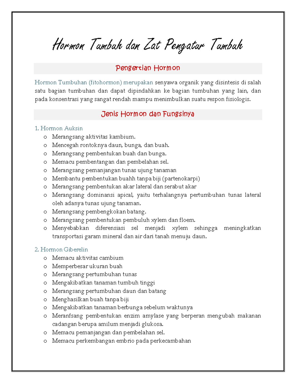 Plant Hormones - Hormon Tumbuh Dan Zat Pengatur Tumbuh Pengertian ...