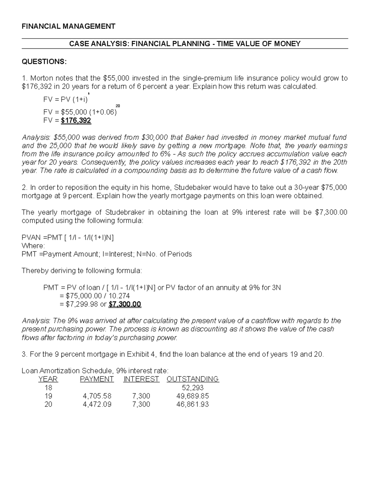 Finman Assignment - hihi - FINANCIAL MANAGEMENT CASE ANALYSIS ...