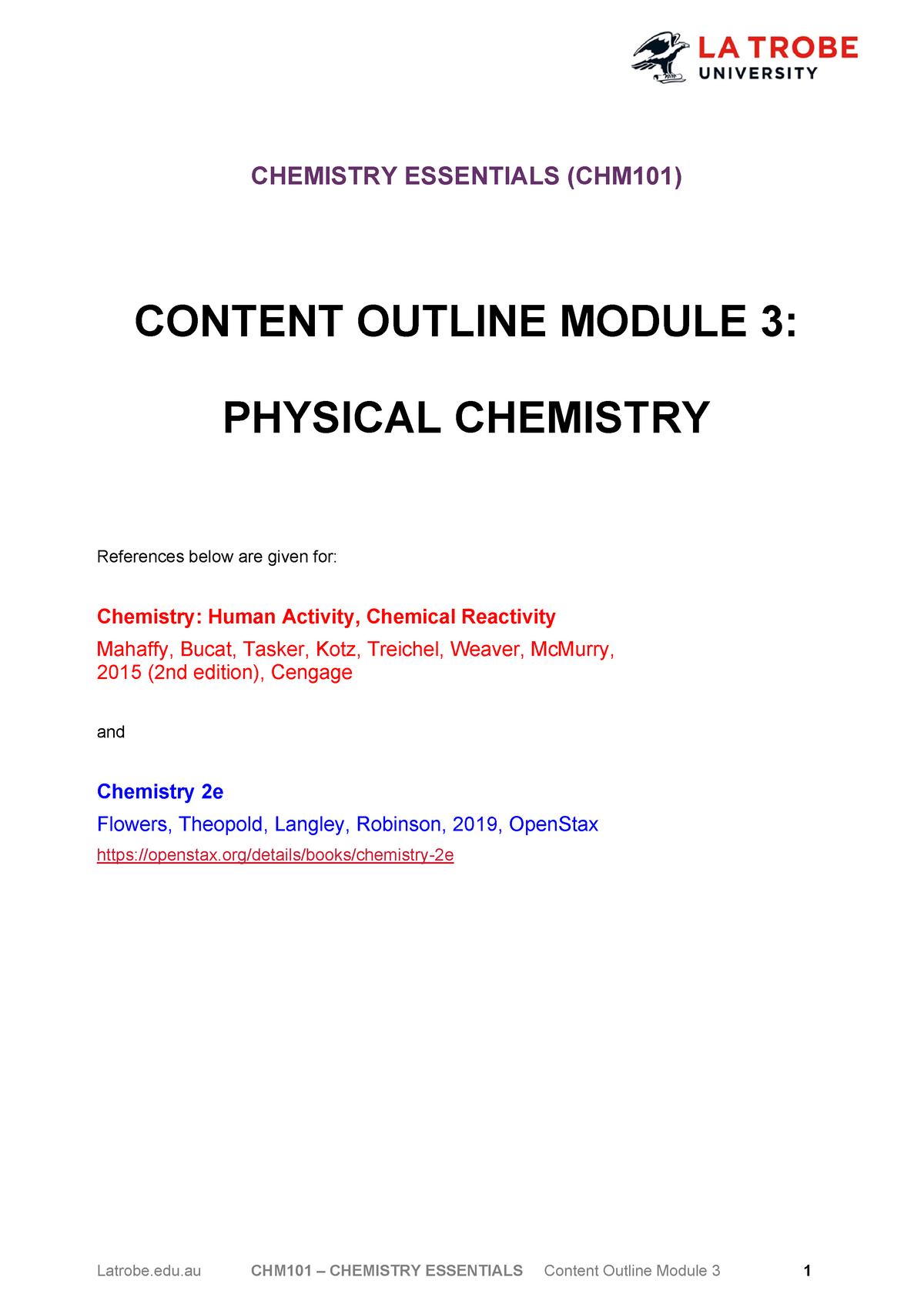 Module 3 Content Outline - CHEMISTRY ESSENTIALS (CHM101) CONTENT ...