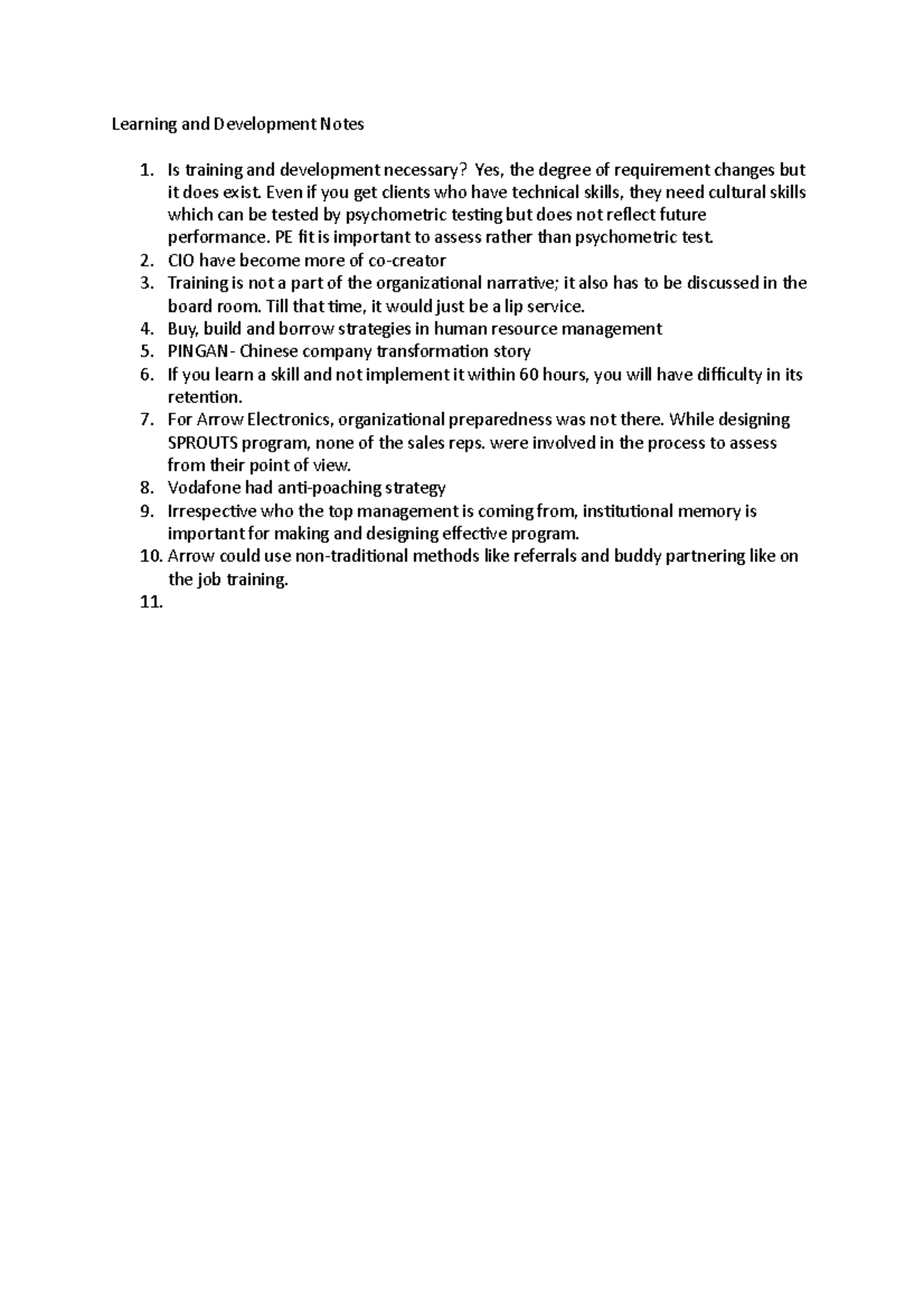 Learning and Development Notes - Even if you get clients who have ...