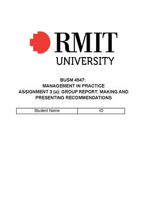 organisational analysis rmit assignment 2