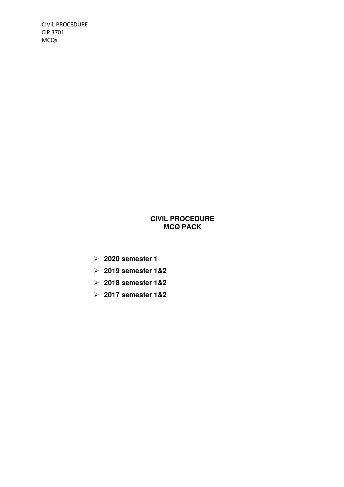 Civils Mcq Pack - Multiple Choice Questions - CIP 3701 MCQs CIVIL ...