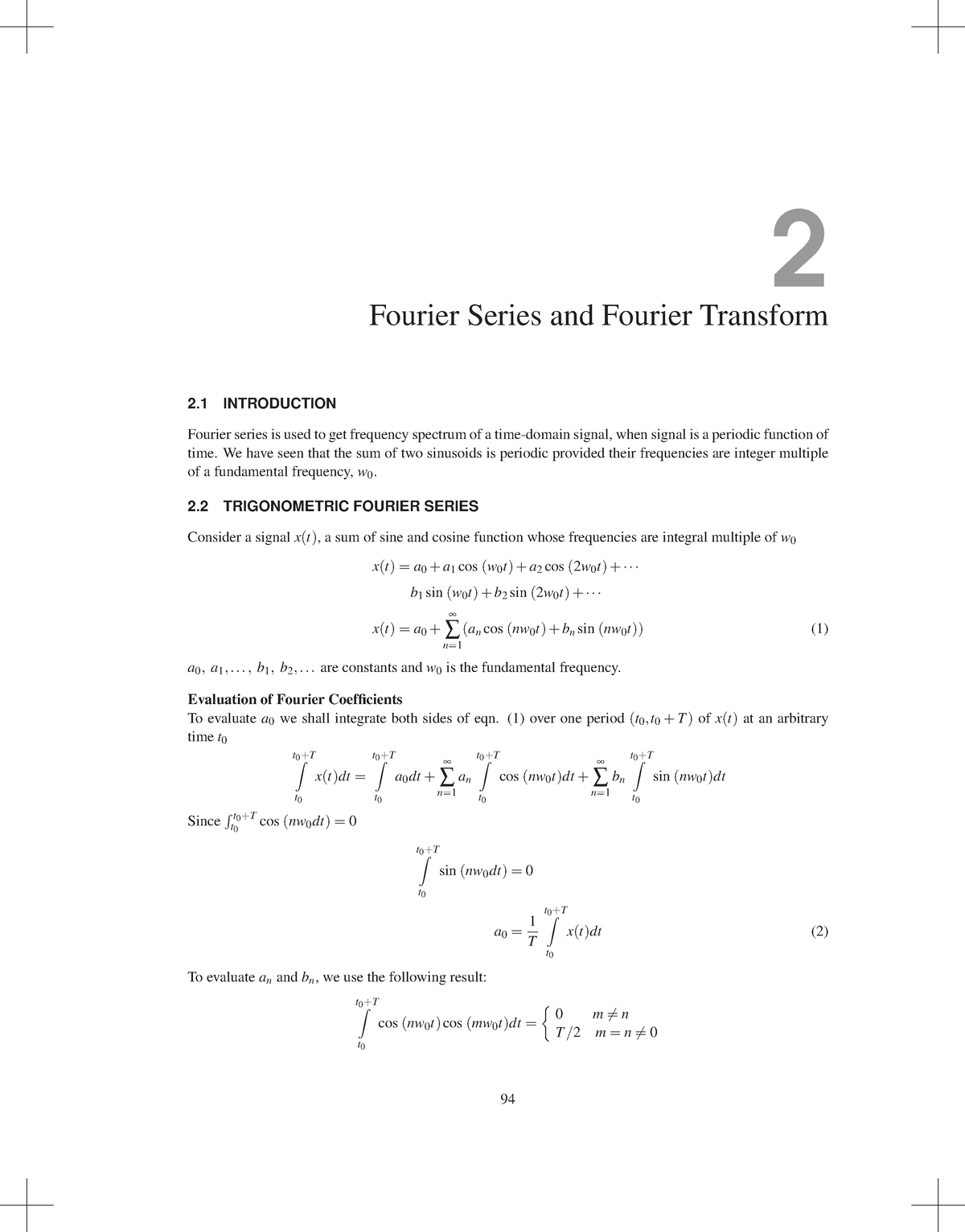 233 Sample-Chapter - Fourier Series - 2 Fourier Series And Fourier ...