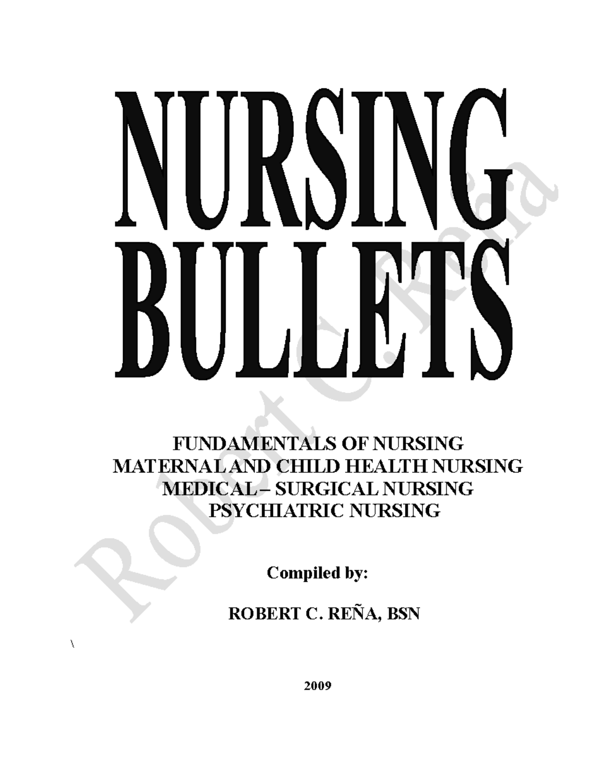 Nursingreviewbullets FUNDAMENTALS OF NURSING MATERNAL AND CHILD
