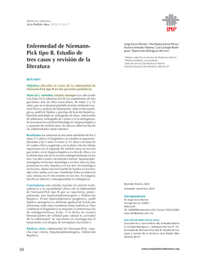 Enfermedad de Niemann-Pick tipo B: Estudio de tres casos y