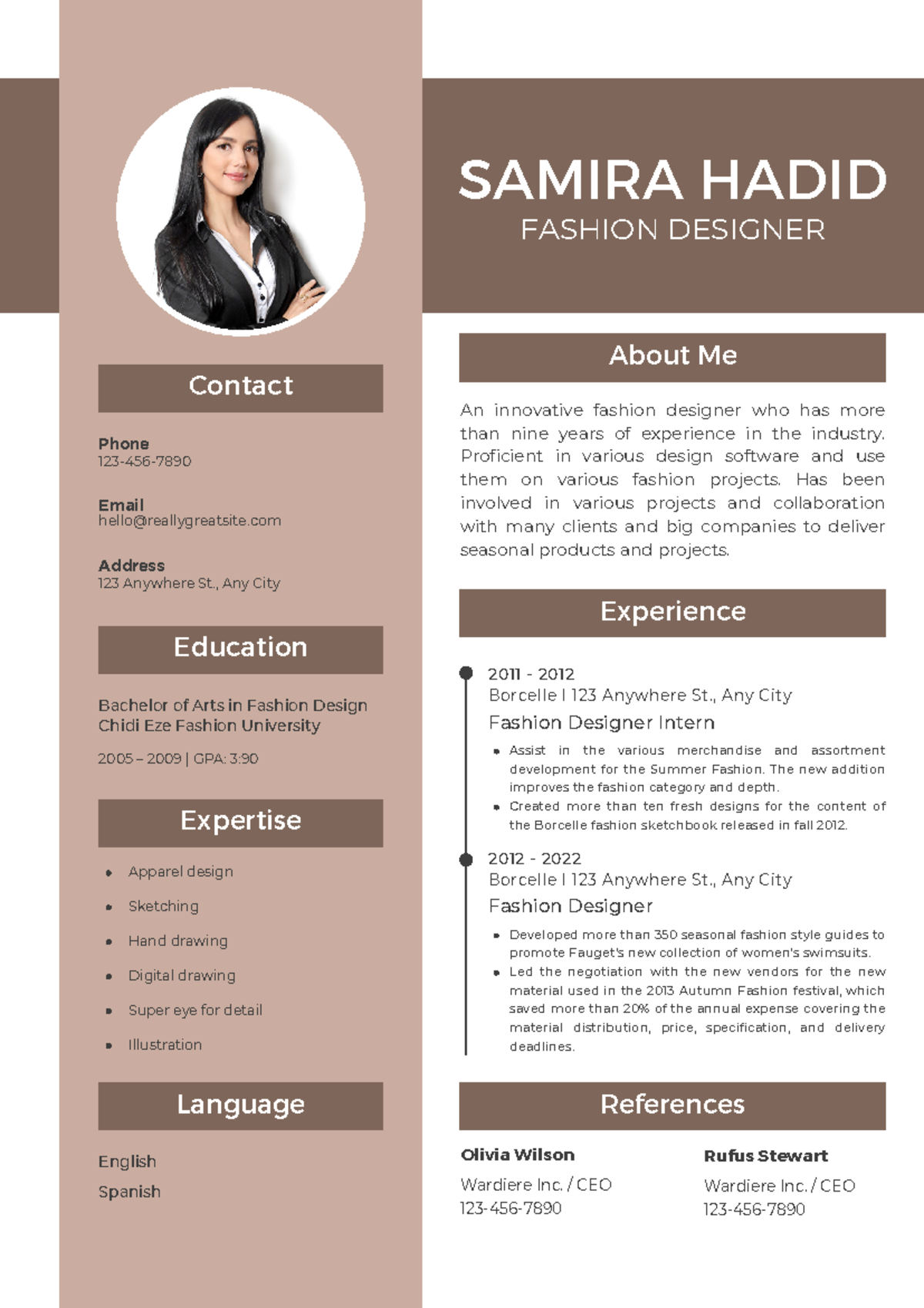 Grayish Orange and White Simple Professional Resume Curriculum Vitae ...